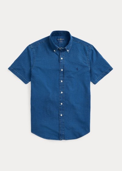 Men's Polo Ralph Lauren Lightweight Seersucker Shirts | 089213OKI